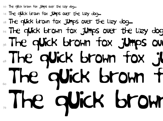 Sin-A-Bon font waterfall
